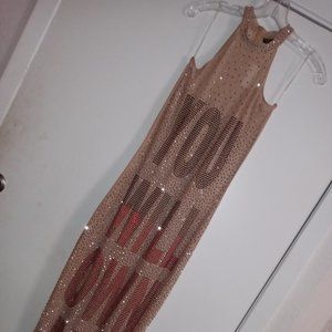Rhinestone dress nude – Now You Own Me!